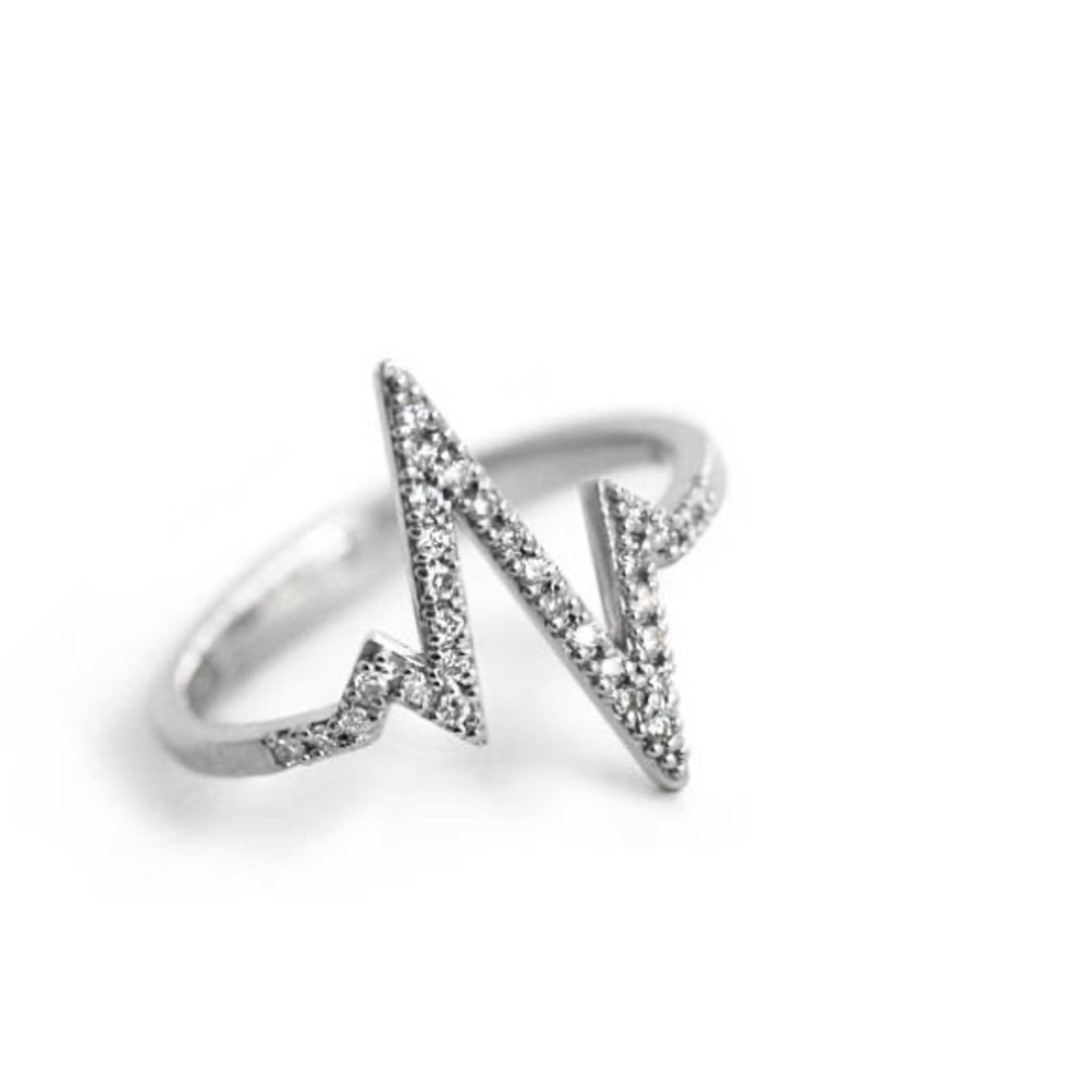 Geometric Heartbeat ring
